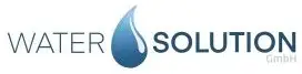 Logo von WATER SOLUTION GmbH mit stilisiertem Wassertropfen und Firmennamen.